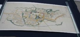 亀山城下板倉家中屋敷割絵図石包丁、弥生土器