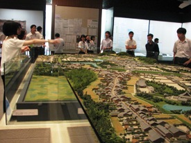 絵図で見た亀山城の復元模型